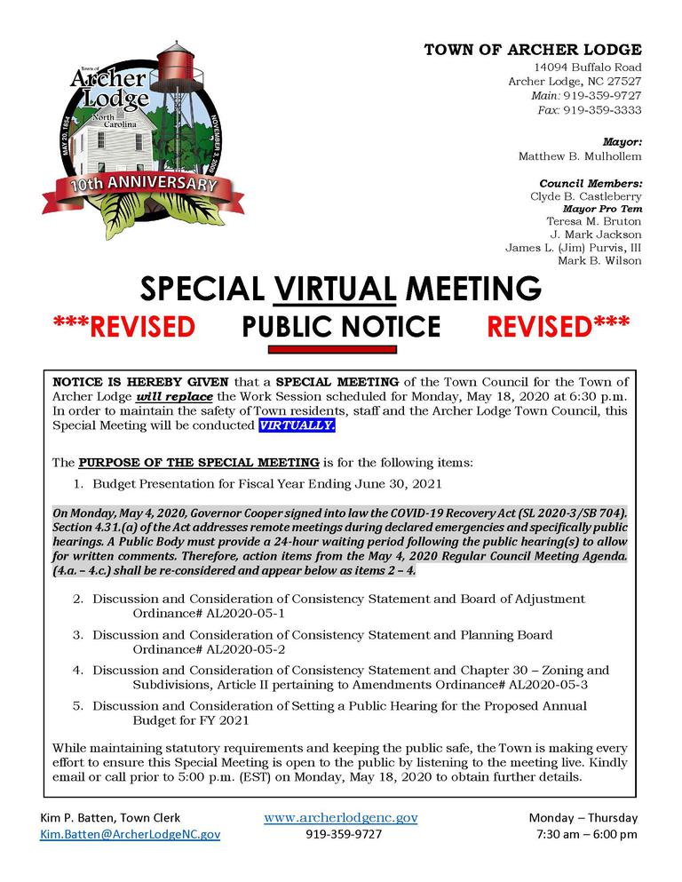 TOAL NOTICE OF SPECIAL VIRTUAL MEETING 5.18.20 WITH HEADER rev 5.14.20.jpg